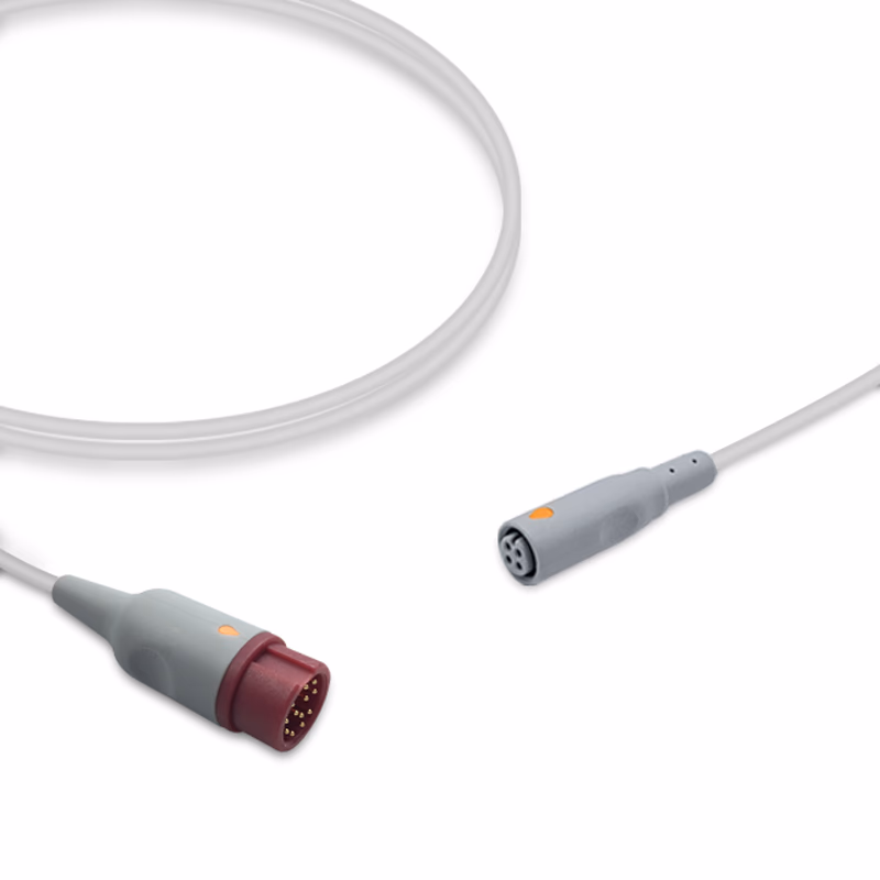 Compatible IBP Adapter Cable (comparable to Mindray IM2207, used with B.Braun, Transducer) Reusable, 4.0m SKU: IBP-MRA-BB40