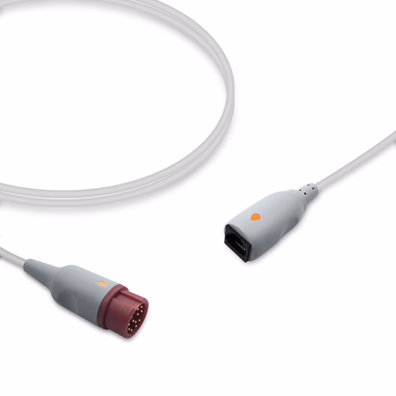Compatible IBP Adapter Cable (comparable to Mindray 001C-30-70759, used with Medex Logical, Transducer) Reusable, 4.0m SKU: IBP-MRA-MXT40