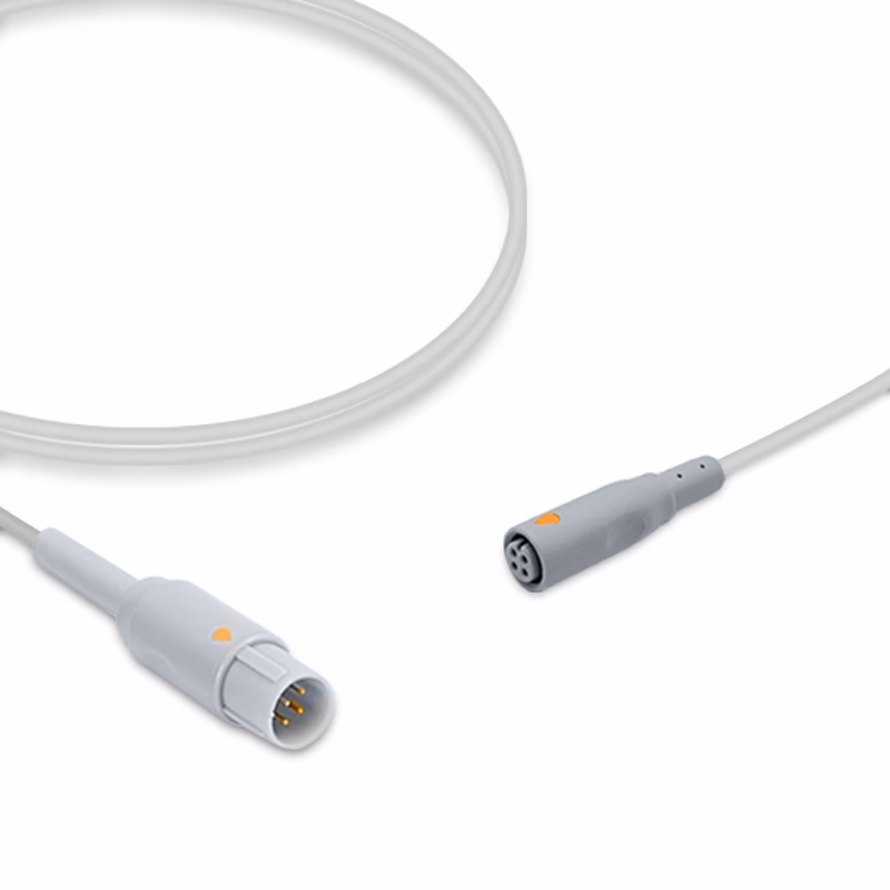 Compatible IBP Adapter Cable (comparable to Nihon Kohden NKD-5203201, used with B.Braun, Transducer) Reusable, 4.0m SKU: IBP-NKA-BB40