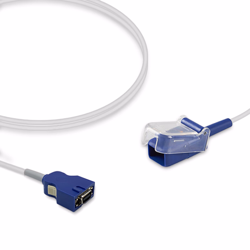 Compatible SpO2 Adapter Cable 1.2m (comparable to Nellcor DOC-4, used with OxiMax Sensors) Reusable SKU: SA-003X-12