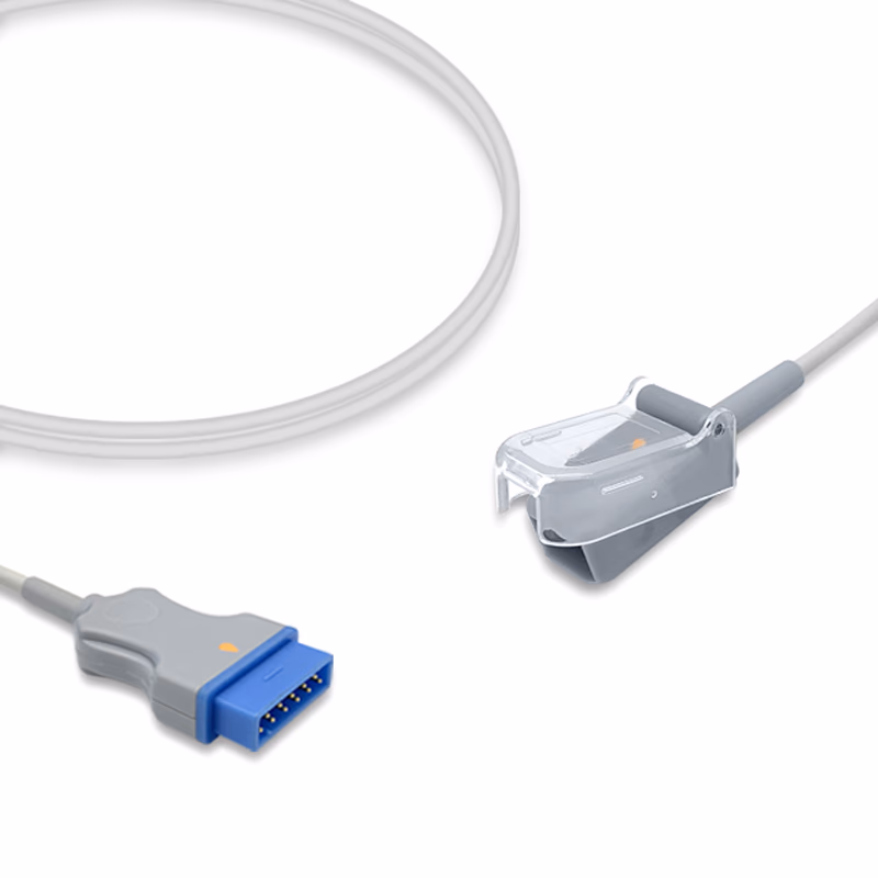 Compatible SpO2 Adapter Cable 2.4m (comparable to GE Healthcare 2006644-001, used with Nellcor Oxismart Sensors) Reusable SKU: SA-015-24