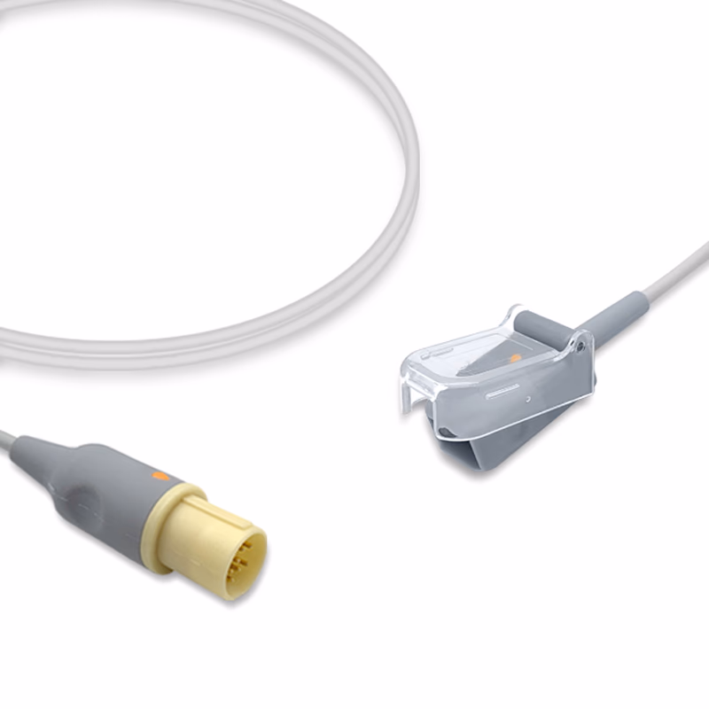 Compatible SpO2 Adapter Cable 2.4m (comparable to GE Healthcare 30344358, used with Nellcor Oxismart Sensors) Reusable SKU: SA-021-24