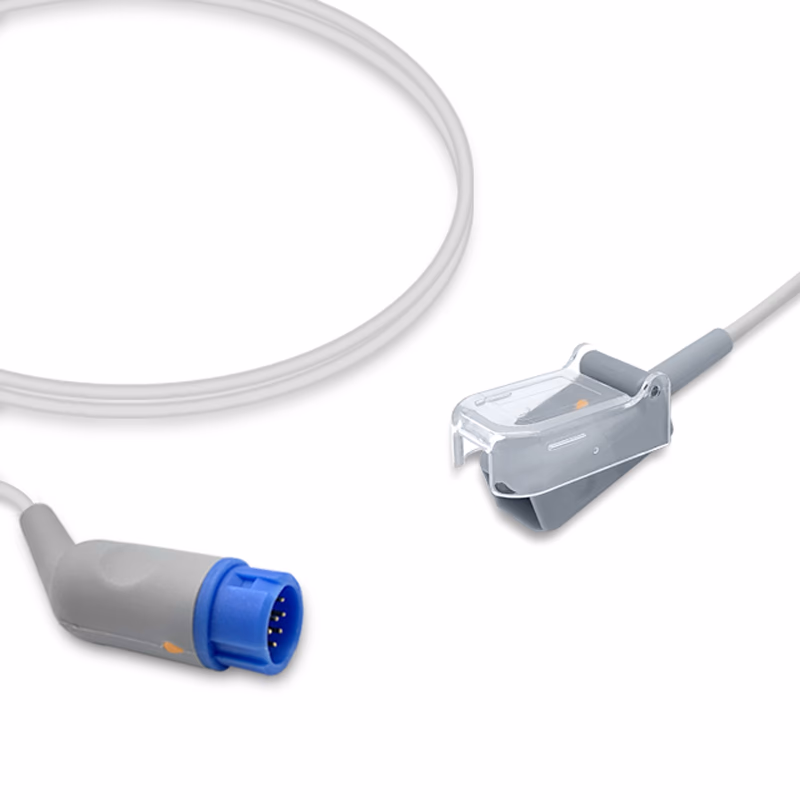 Compatible SpO2 Adapter Cable 2.4m (comparable to Philips M1900B, used with Nellcor Oxismart Sensors) Reusable SKU: SA-023-24NE