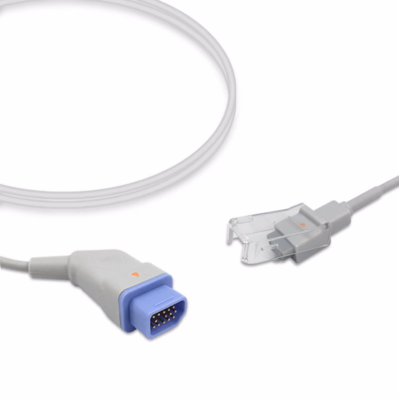 Compatible SpO2 Adapter Cable 3.0m (for use with Nihon Kohden, used with Nellcor Oxismart Sensors) Reusable SKU: SA-045RB-30
