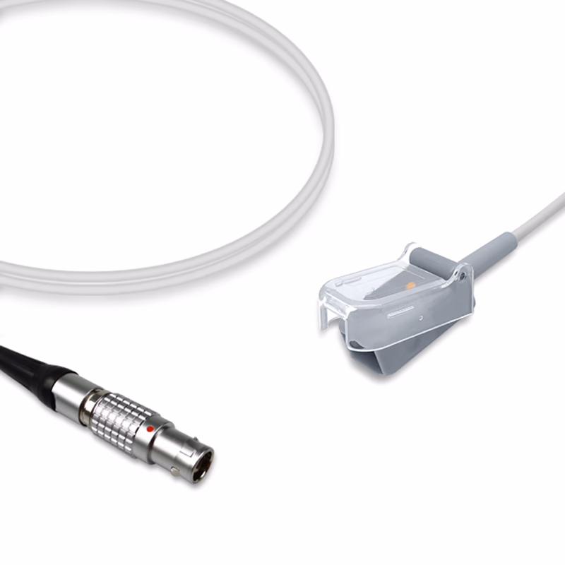 Compatible SpO2 Adapter Cable 2.4m (comparable to Mindray 512A-30-0607, used with Nellcor Oxismart Sensors) Reusable SKU: SA-054-24
