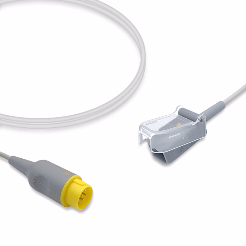 Compatible SpO2 Adapter Cable 2.4m (comparable to MEK 14060073, used with Nellcor Oxismart Sensors) Reusable SKU: SA-081-24