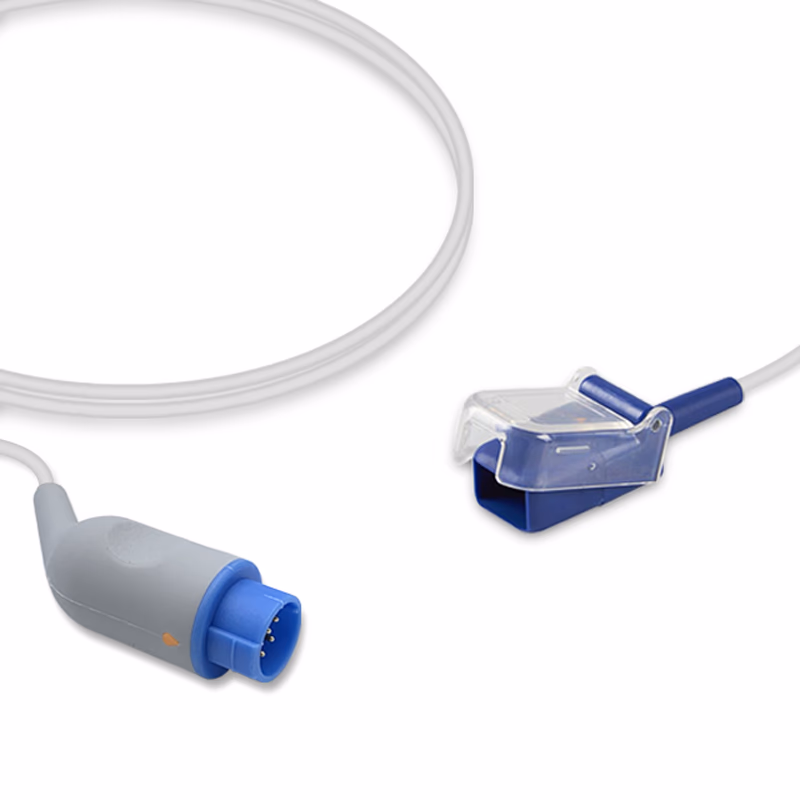 Compatible SpO2 Adapter Cable 3.0m (for use with Emtel, used with Nellcor OxiMax Sensors) Reusable SKU: SA-088X-30