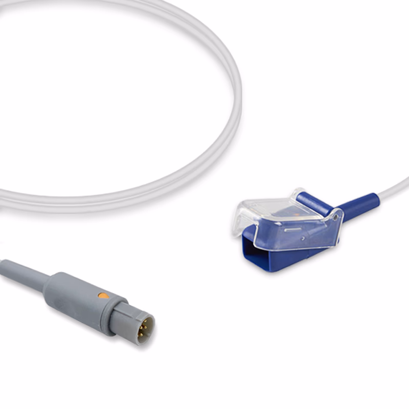 Compatible SpO2 Adapter Cable 1.2m (comparable to Welch Allyn 001966-E, used with Nellcor OxiMax Sensors) Reusable SKU: SA-106X-12