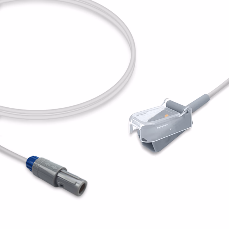 Compatible SpO2 Adapter Cable 2.4m (for use with Innomed, used with Nellcor Oxismart Sensors) Reusable SKU: SA-134-24