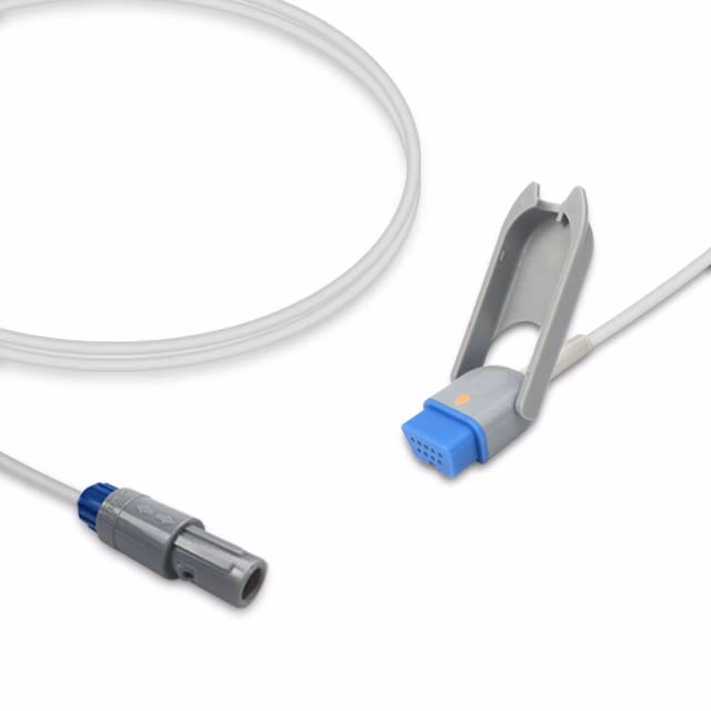 Compatible SpO2 Adapter Cable 2.4m (comparable to Nihon Kohden JL-701P) Reusable SKU: SA-155-24
