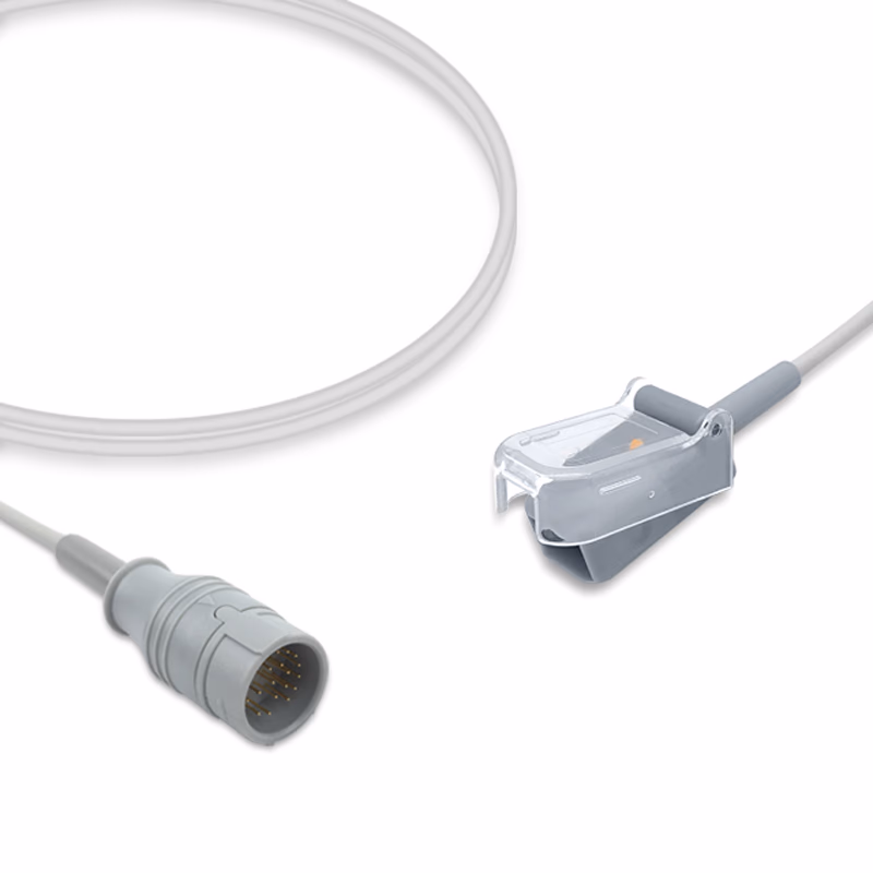 Compatible SpO2 Adapter Cable 1.2m (comparable to Masimo 3628(Red 25 LNC-4), used with LNCS Sensors) Reusable SKU: SA-162RB-12LS