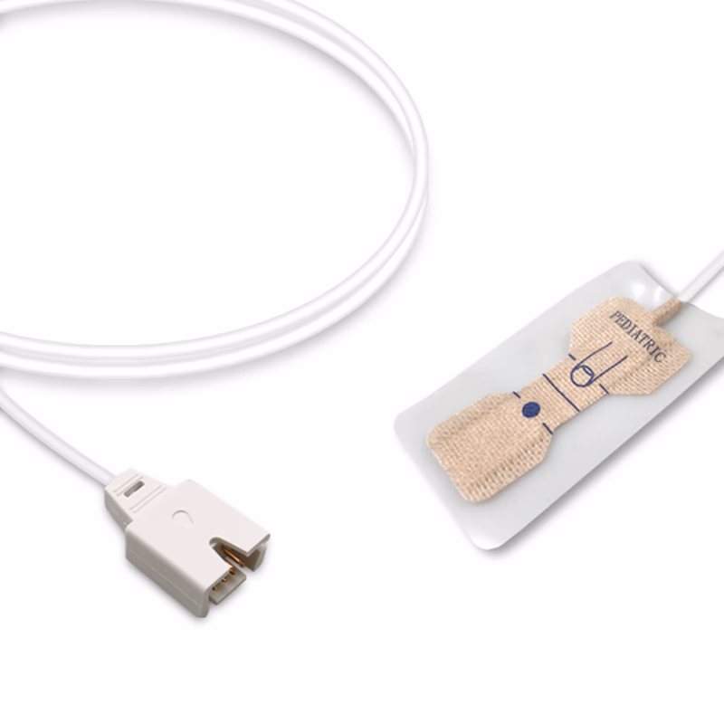 Compatible Pediatric Non-woven Adhesive SpO2 Sensor 0.9m (comparable to Masimo 2318 (LNCS Pdtx-3), Technology: LNCS) Disposable SKU: SSD-005RB-W09P