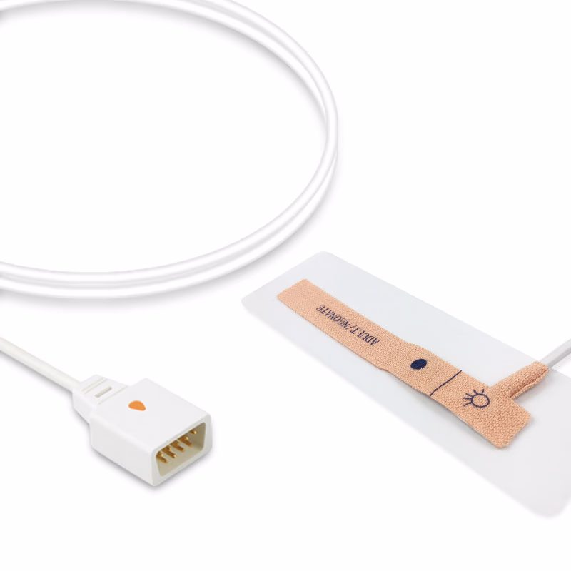 Compatible Adult/Neonate Non-woven Adhesive SpO2 Sensor 0.9m (comparable to Datex Ohmeda SAS-AF (Adult/Neonate)) Disposable SKU: SSD-013-W09AN