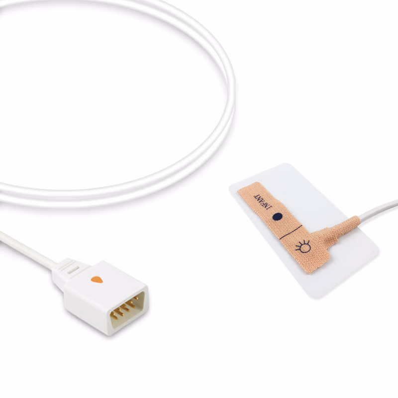 Compatible Infant Non-woven Adhesive SpO2 Sensor 0.9m (comparable to Datex Ohmeda SAS-AP (Infant)) Disposable SKU: SSD-013-W09I