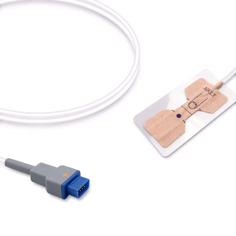 Compatible Adult Non-woven Adhesive SpO2 Sensor 0.9m (comparable to GE Healthcare TS-AAW-10, Technology: Trusignal) Disposable SKU: SSD-018-W09A