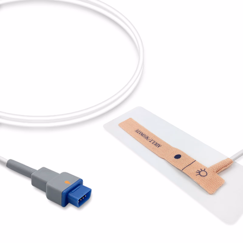 Compatible Adult/Neonate Non-woven Adhesive SpO2 Sensor 0.9m (comparable to GE Healthcare TS-AF-25, Technology: Trusignal) Disposable SKU: SSD-018-W09AN