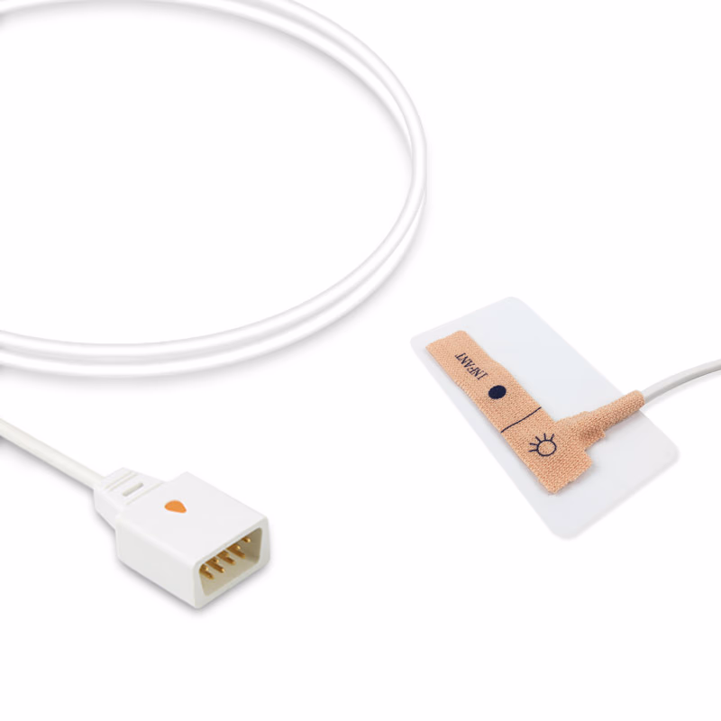 Compatible Infant Non-woven Adhesive SpO2 Sensor 0.9m (comparable to Novametrix AS120 (Infant)) Disposable SKU: SSD-030-W09I