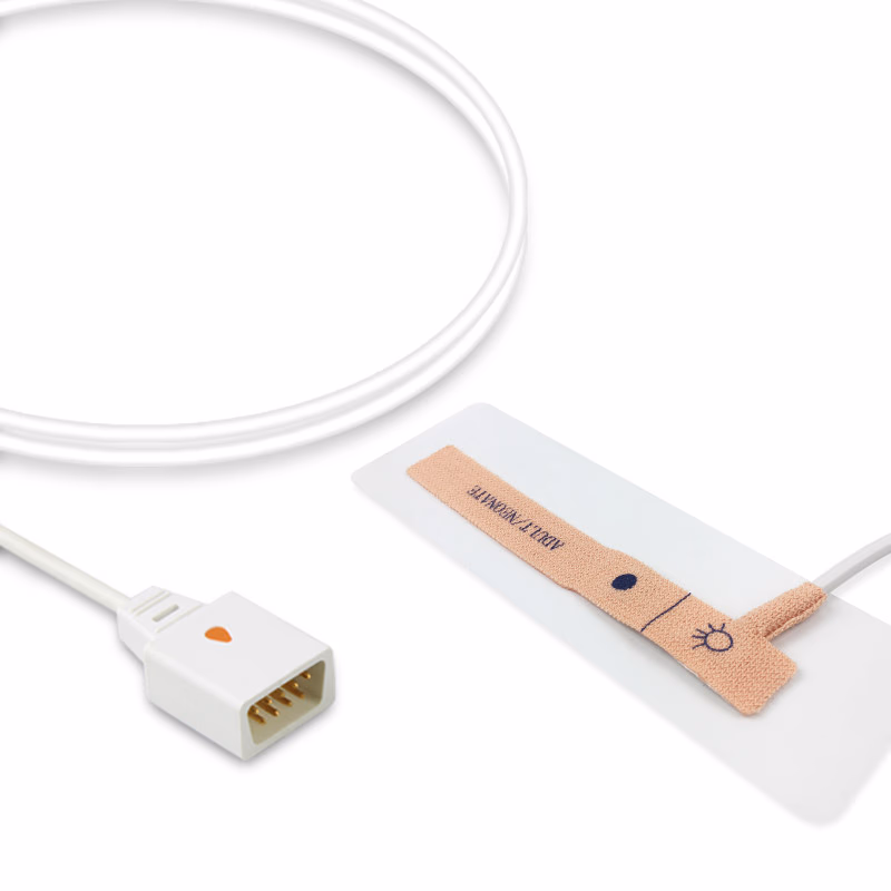Compatible Adult/Neonate Non-woven Adhesive SpO2 Sensor 0.9m (for use with MEK) Disposable SKU: SSD-079-W09AN
