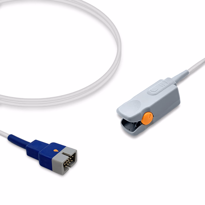 Compatible Adult Finger Clip SpO2 Sensor 3.0m (comparable to Nellcor DS100A (3.0m), Technology: OxiMax) Reusable SKU: SS-001XC-AF30
