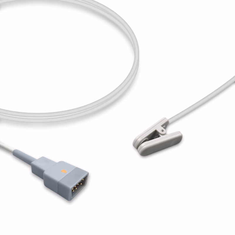Compatible Adult Ear Clip SpO2 Sensor 1.0m (comparable to Datex Ohmeda OXY-E-DB) Reusable SKU: SS-013-AE10