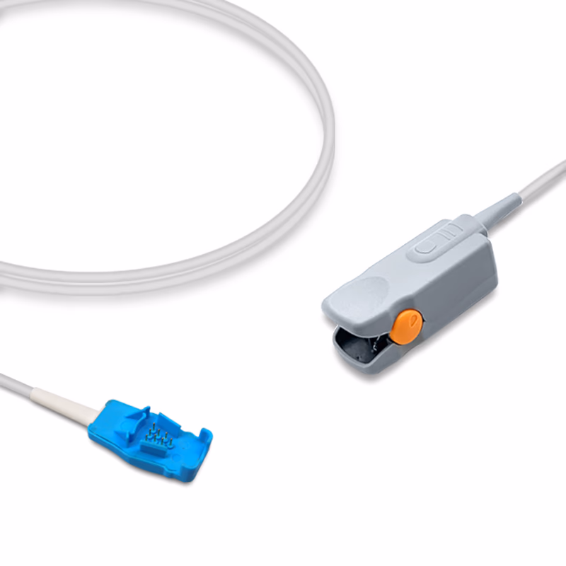 Compatible Adult Hard shell SpO2 Sensor 1.0m (comparable to GE Healthcare OXY-F-UN, Technology: Oxytip) Reusable SKU: SS-019-AF10