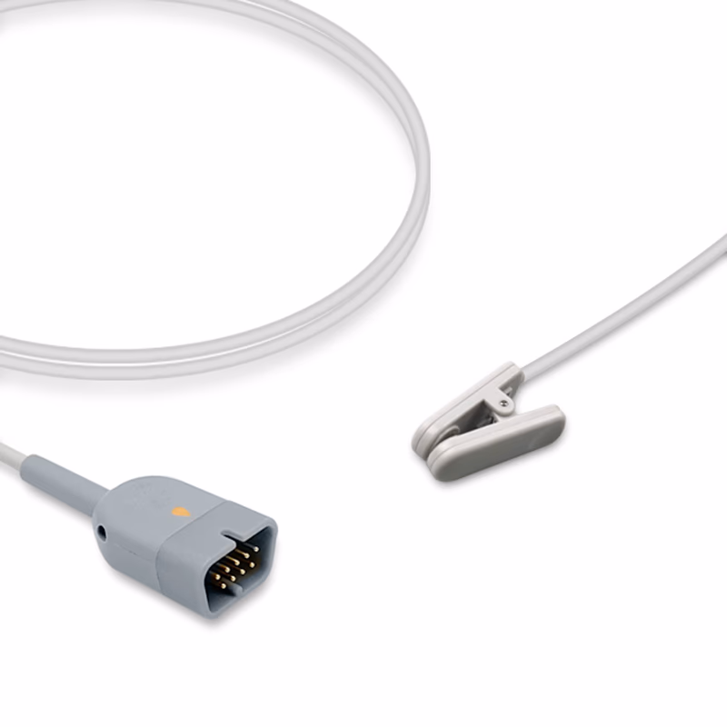 Compatible Adult Ear Clip SpO2 Sensor 1.6m (comparable to Nihon Kohden 6143-012434) Reusable SKU: SS-043-AE16
