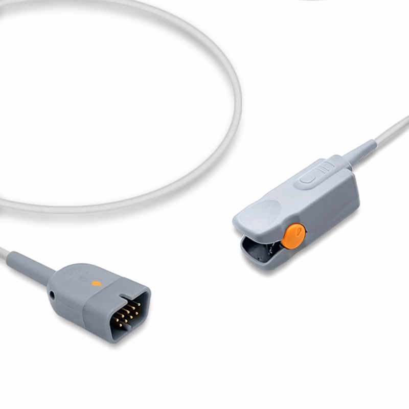 Compatible Adult Finger Clip SpO2 Sensor 0.6m (comparable to Nihon Kohden TL-201T1) Reusable SKU: SS-043-AF06