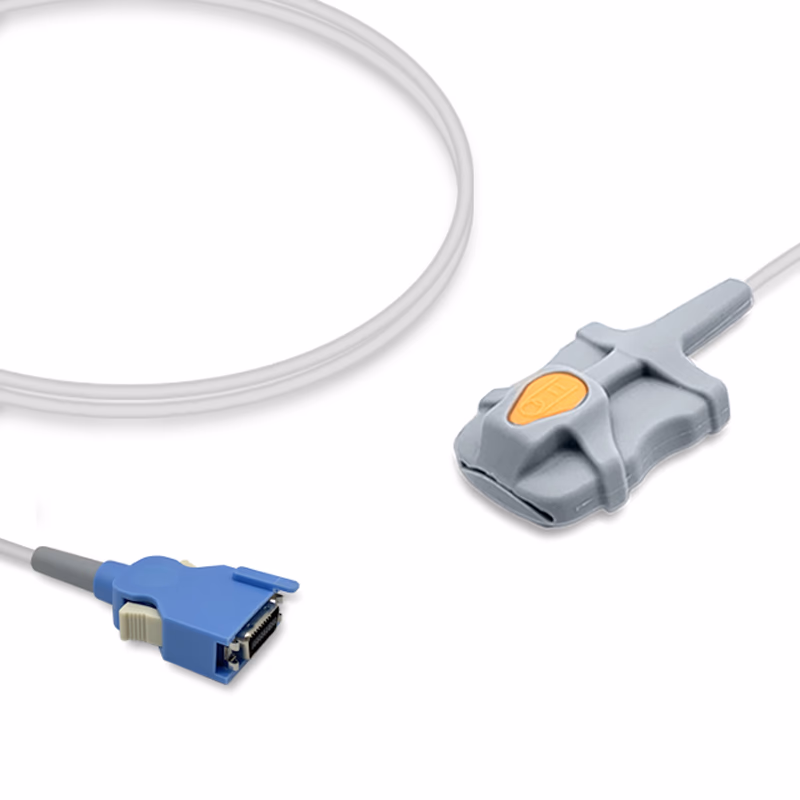 Compatible Large Adult Soft Tip SpO2 Sensor 1.6m (comparable to Nihon Kohden TL-630T3) Reusable SKU: SS-046-LAS16
