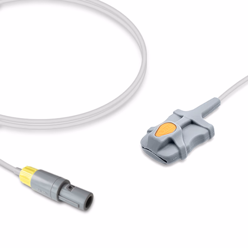 Compatible Adult Soft Tip SpO2 Sensor 3.0m (comparable to Biolight 15-100-0057, Technology: Digital) Reusable SKU: SS-074D-AS30