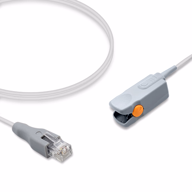 Compatible Adult Finger Clip SpO2 Sensor 3.0m (comparable to Mediaid POX020-105) Reusable SKU: SS-090-AF30