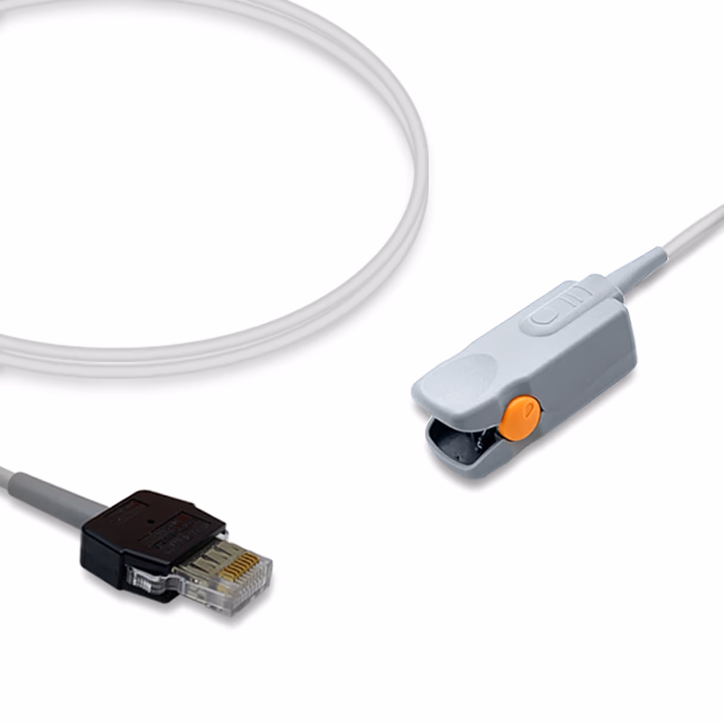 Compatible Adult Finger Clip SpO2 Sensor 3.0m (comparable to Mediaid POX050-105S) Reusable SKU: SS-091-AF30