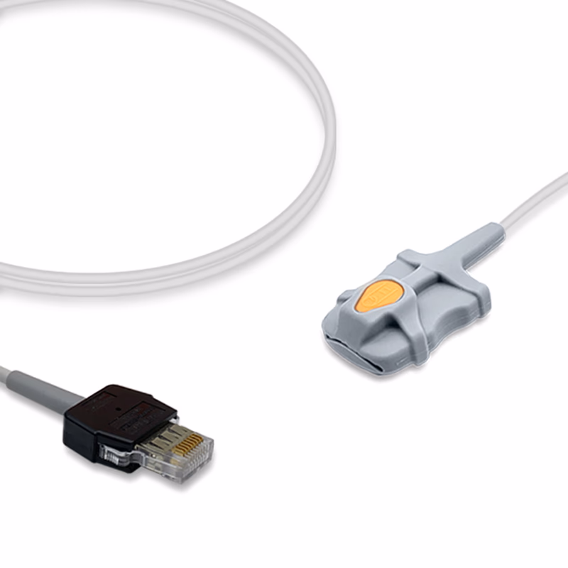 Compatible Adult Soft Tip SpO2 Sensor 3.0m (comparable to Mediaid POX050-400S) Reusable SKU: SS-091-AS30