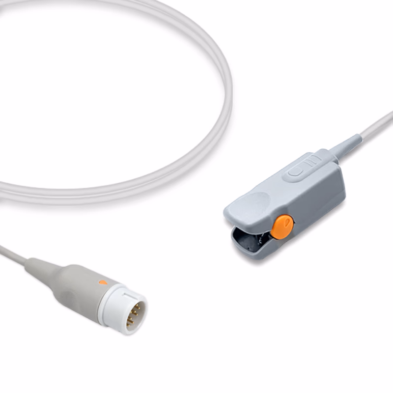 Compatible Adult Finger Clip SpO2 Sensor 3.0m (comparable to Comen 040-000869-00) Reusable SKU: SS-124-AF30