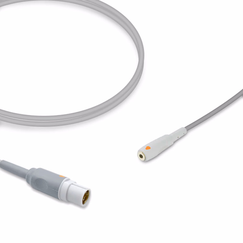 Compatible Temperature Adapter Cable 3.0m (for use with Draeger, used with: 1/8" Mini-Phone 400 Series Probe) Reusable SKU: TA-DG-PM30