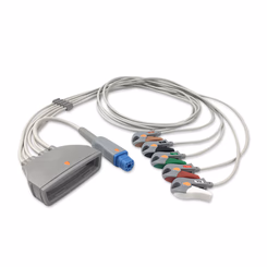 Compatible 5-lead Telemetry ECG Leadwire with Grabber/Pinch end Molded 0.9m AHA (comparable to Philips 989803171851) undefined SKU: EL-TMX5PH-90G-A